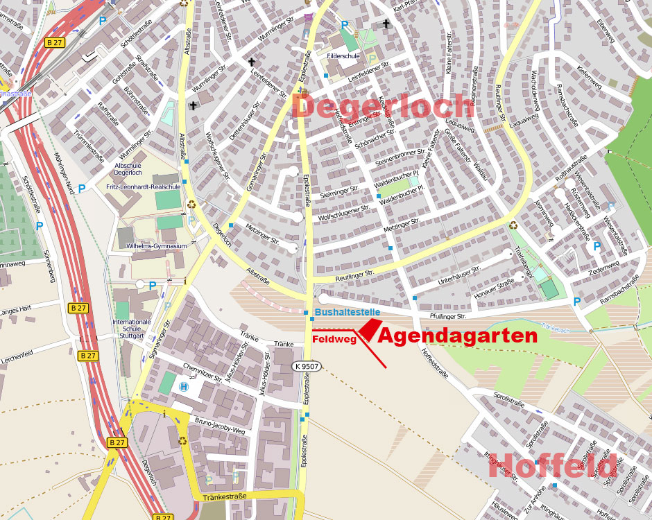 Lageplan Agendagarten Degerloch